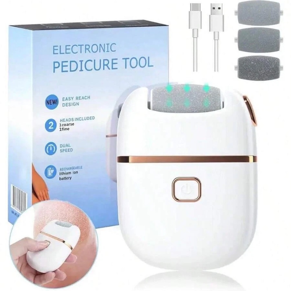 USB rechargeable Foot Grinder Dead Skin Callus Remover Foot File Dry Cracks NWT